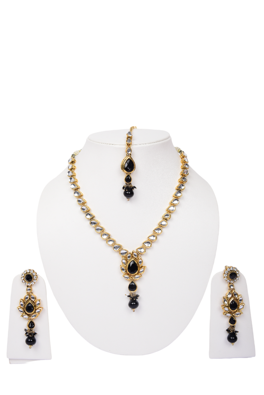 Infy Fashion Royal Grace kundan Jewelry Set – Dazzle in Gold-Plated Elegance for Every Festive Occasion